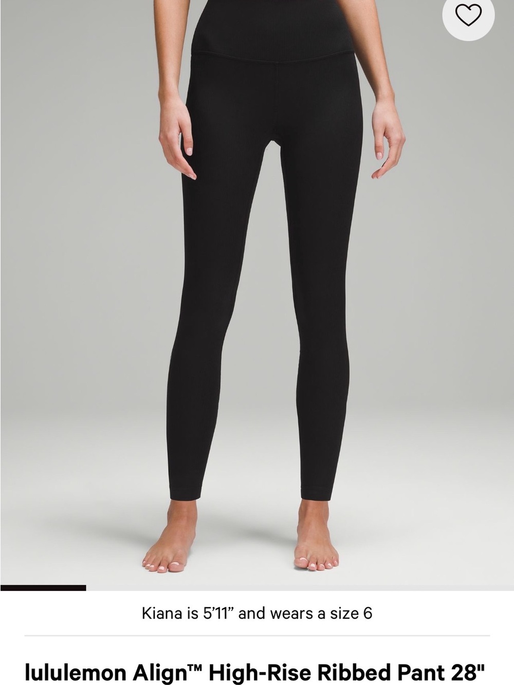 lululemon athletica Align High-Rise Ribbed Leggings — Black
